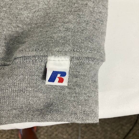 VINTAGE Russell Athletic Crewneck Sweatshirt NFL Embroidered Logo Gray Size L - Picture 7 of 7